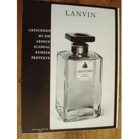 PUBLICITE ADVERTISING 015  1960  LANVIN   parfum CRESCENDO 1 