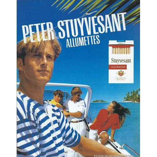 Publicit Papier - Allumettes Peter Stuyvesant De 1989