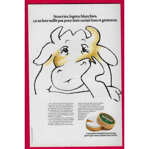 Publicit Papier - Fromage Camembert Bridel De 1974
