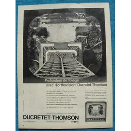 Téléviseur Ducretet-Thomson De 1959 Ducretet Publicité Papier 