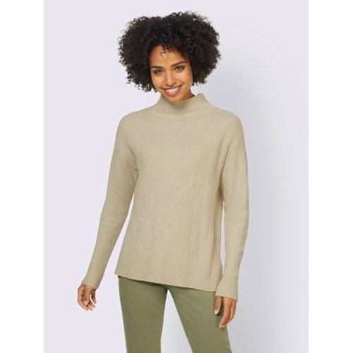 Pull  Col Montant 20% Cachemire - Linea Tesini - Sable Chin