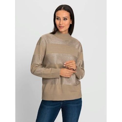 Pull  Col Montant Rayures Tendance - Rick Cardona - Beige