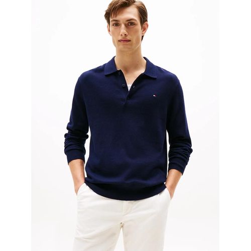 Pull  Col Polo Avec Cachemire Pima Org Ctn Cashmere Ls Polo/Navy Blue - Xl