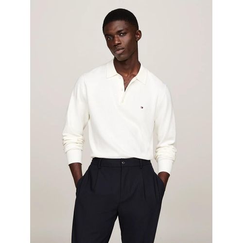 Pull  Col Polo Avec Cachemire Pima Org Ctn Cashmere Ls Polo/Ivory - Xxxl