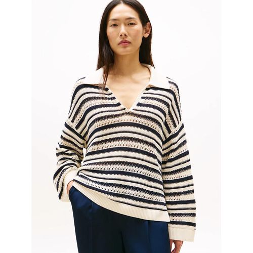 Pull  Col Polo Oversize En Crochet Crochet Rlx Ls Polo Swt/Desert Sand Dune/Dark N N Stp - Xxxl