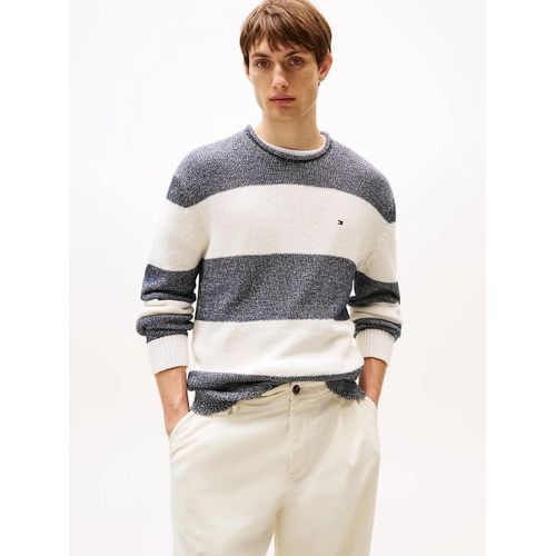 Pull  Col Ras-Du-Cou Repli Two Tone Rollino Crew Neck/Desert Sky / Ivory Petal - M
