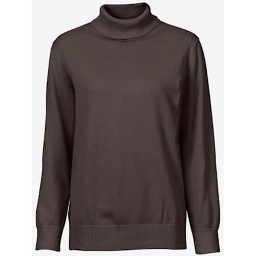 Pull  Col Roul Pur Coton - Collection L - Marron