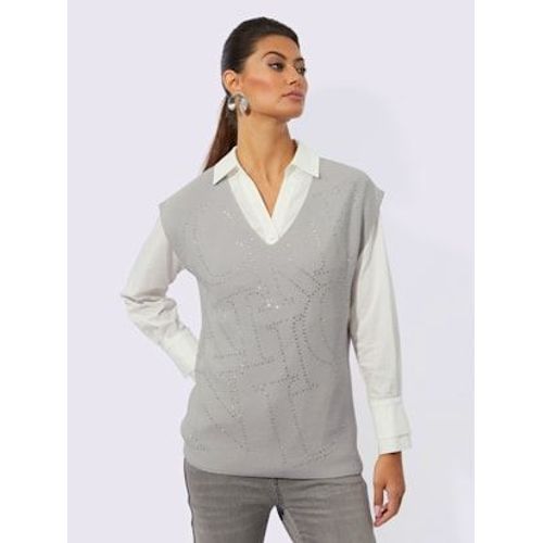 Pull  Encolure En V Qualit Ultra-Douce - Creation L - Gris Clair-Couleur Argent