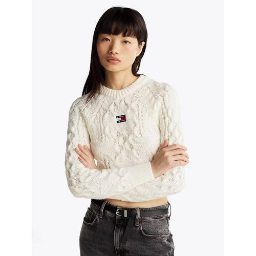 Pull  toiles En Maille Torsade Tjw Badge Star Cable Sweater/Off White - S
