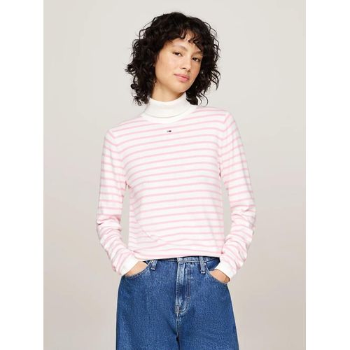 Pull Ajust  Col Roul Tjw Essential Trtlnk Sweater Ext/Ballet Pink / Stripe - S