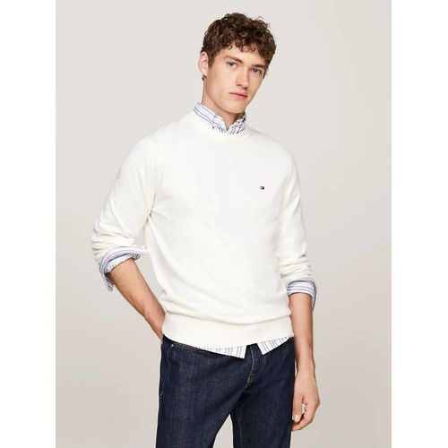 Pull Avec Cachemire  Col Ras-Du-Cou Pima Org Ctn Cashmere Crew Neck/Ivory - Xxxl