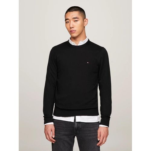 Pull Avec Cachemire  Col Ras-Du-Cou Pima Org Ctn Cashmere Crew Neck/Black - S