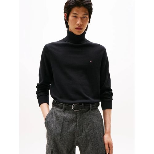 Pull Avec Cachemire  Col Roul Pima Org Ctn Cashmere Roll Neck/Black - L