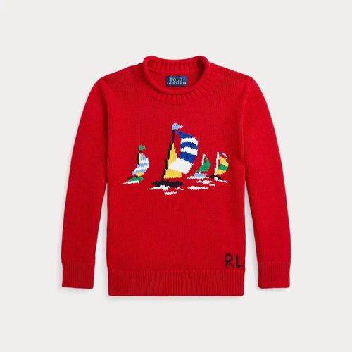 Pull Col Roulott Motif Voilier En Coton