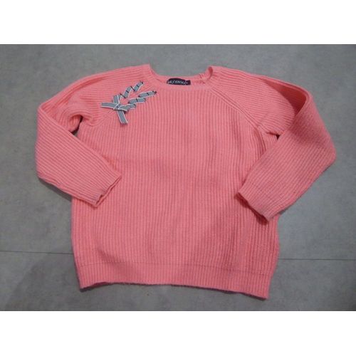 Pull Ctel Corail Vif / Ruban paule In Extenso - 5 Ans