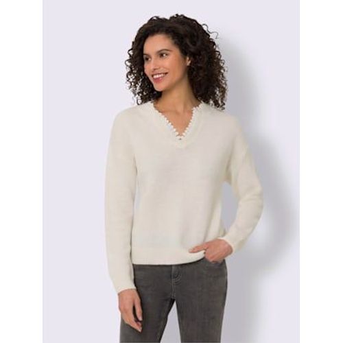 Pull Empicement En Dentelle Dlicat - Linea Tesini - cru