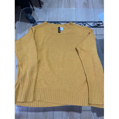 Pull En Laine Parfait Pour LHiver, Jaune Moutarde, H&m Et En Trs Bon tat