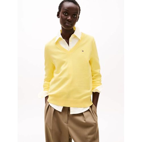 Pull En Maille Fine  Col En V Co Jersey Stitch Ls V-Nk Sweater/Citronella - Xxxl