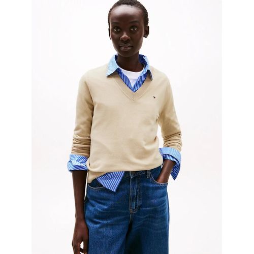 Pull En Maille Fine  Col En V Co Jersey Stitch Ls V-Nk Sweater/Sandalwood - Xxs