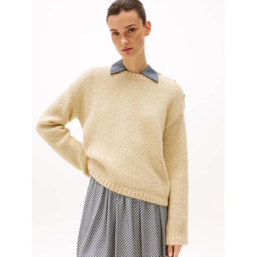 Pull En Maille Texture  Boutons  L'paule Textured C-Nk Ls Swt/Beige - Xs