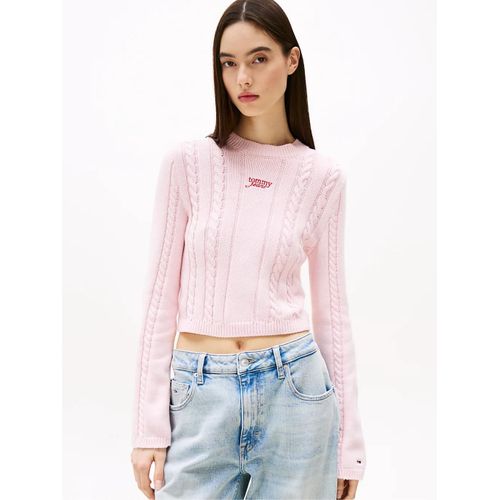 Pull En Maille Torsade  Col Chemine Tjw Cable Script Sweater Ext/Precious Pink - 3xl