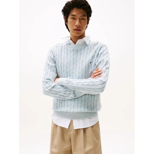 Pull En Maille Torsade Dlav Classic Cable Gmd C Nk/Brisk Blue - S