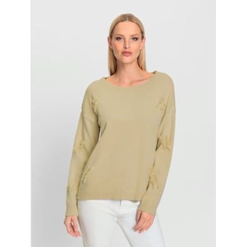 Pull En Tricot Fin Franges Tendance - Rick Cardona - Sable