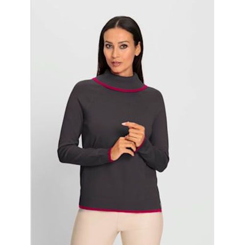 Pull En Tricot Fin Rayures Contrastes - Rick Cardona - Anthracite-Fuchsia