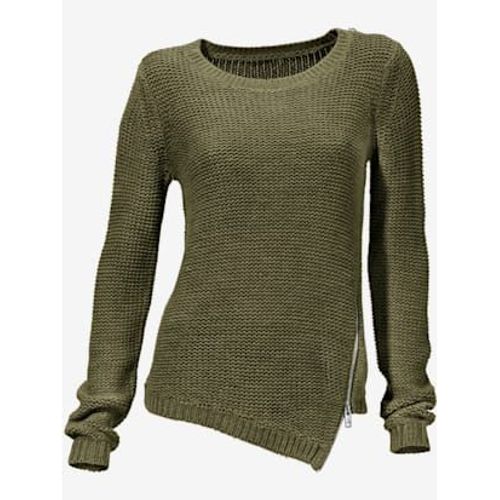 Pull En Tricot Look Asymtrique Tendance Avec Glissire - Rick Cardona - Vert Olive