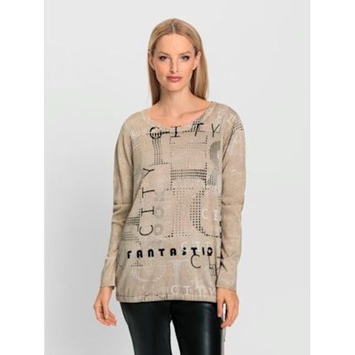 Pull Encolure Ronde Ravissant Tissu Imprim - Rick Cardona - Ssame-Noir Imprim
