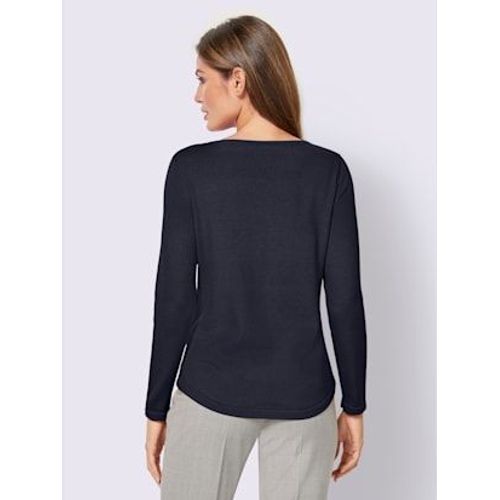 Pull Femme Basique lgant En Coton Pima - - Marine