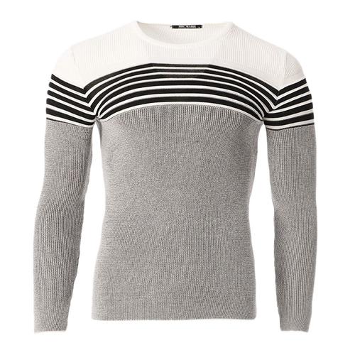 Pull Gris/Blanc Homme Paname Brothers 2548