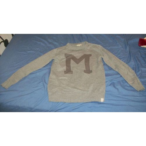 Pull Gris Vertbaudet Taille 10 Ans Motif M.