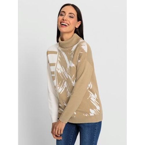 Pull Jacquard Motif Jacquard Original - Rick Cardona - Beige-cru  Motifs