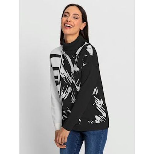 Pull Jacquard Motif Jacquard Original - Rick Cardona - Noir-cru  Motifs