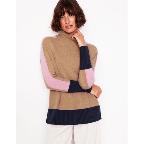 Pull Jessica Oversize-Camel Chin, Colourblock