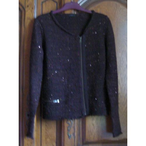 Pull Marron Paillet Ikks - Taille S