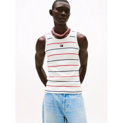 Pull Sans Manches Avec Cachemire The Runway Collection Cashmere Vest/Ecru / Rwb Stripe - S