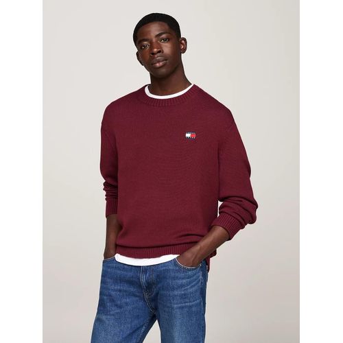 Pull Tommy Badge Avec Laine Tjm Reg Badge Sweater/Burgundy - Xl