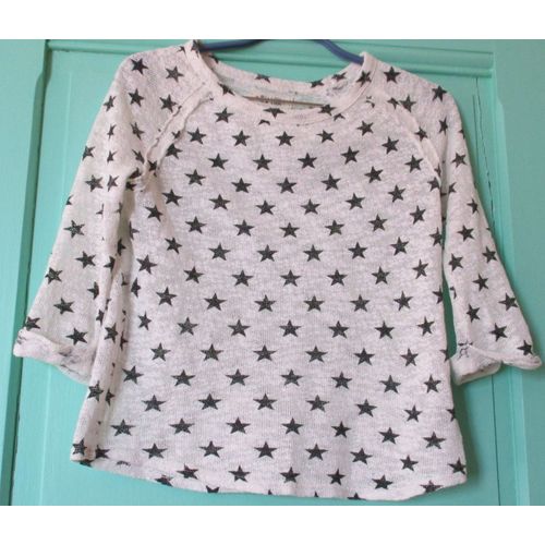 Pull Trs Lger - cru Avec toiles Grises - New Look - Taille 34 (Taille Anglaise 6) - 80% Coton/20% Polyester