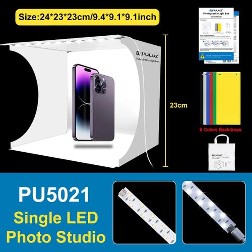 PULUZ-Mini bote  lumire pour studio photo,kit de tente de prise de vue,6 toiles de fond,20cm,25cm,30cm,40cm - Type 1 LED Lightbox