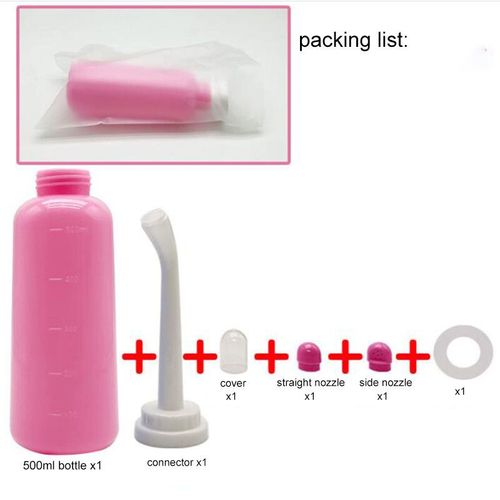 Pulvrisateur De Bidet  Main Portable,2 Voies,500ml,Bouteille,Buse,Toilette,Nettoyant Personnel,Sige,Hygine,Lavage - Type 500ml Pink #B