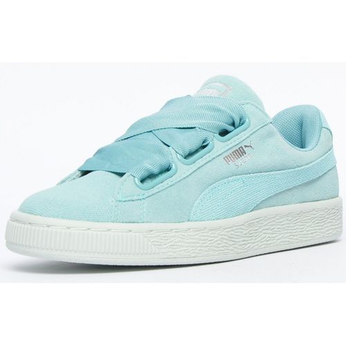 Puma Femmes Cuir Sud Heart Pebble Baskets Basses De Ville Chaussures Mode Cuir Sud Vert 38 1/2