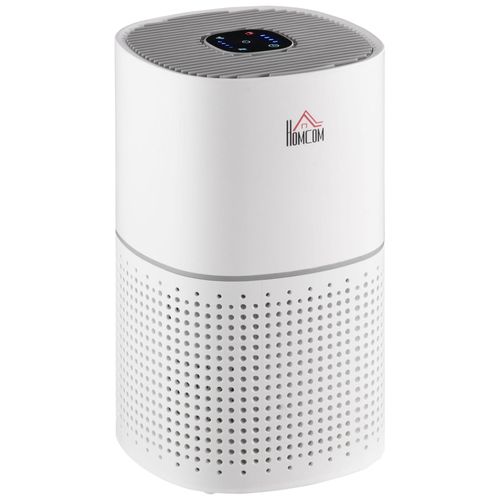 Purificateur D'air 50 W 4 Vitesses Mode Silencieux - Filtre Hepa, Charbon Actif - Jusqu' 24 M - Dbit D'air Pur 225 M/H - Timer - Abs Blanc Gris