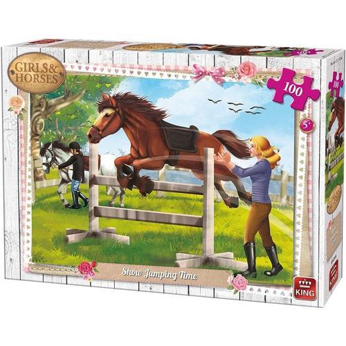 Puzzle 100 Pices Girls & Horses