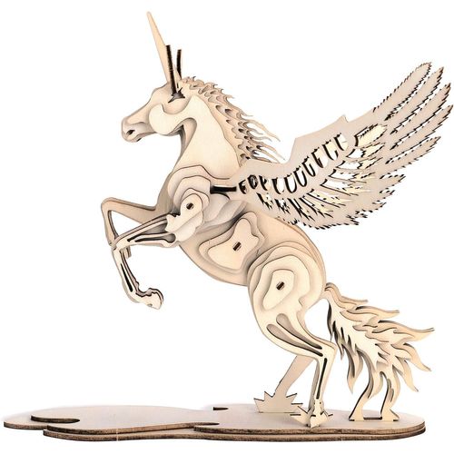 Puzzle 3d Bois, Puzzle Diy Licorne, Maquette En Bois A Construire Pour Adulte, Jouet D'assemblage Bricolage, Kit Construction Bois, Idees Cadeau Diy Pour Ado Garcon Filles Les Anniversaires