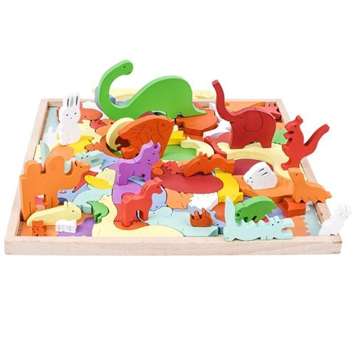 Puzzle 3D en bois pour enfants, jeu ducatif prscolaire, blocs de construction, Jenga, pour tout petits