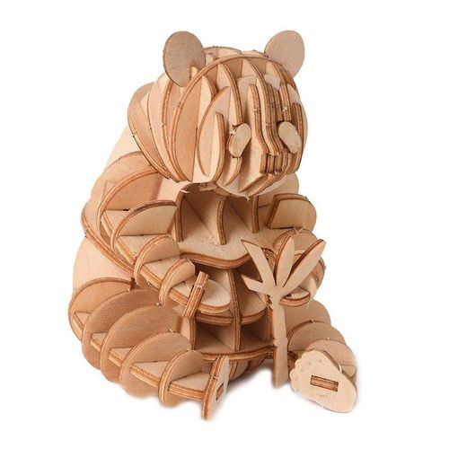 Puzzle 3D en bois pour enfants, modle d'assemblage de Panda artisanal, jouets faits  la main, bricolage, cadeau de nol pour tout-petits