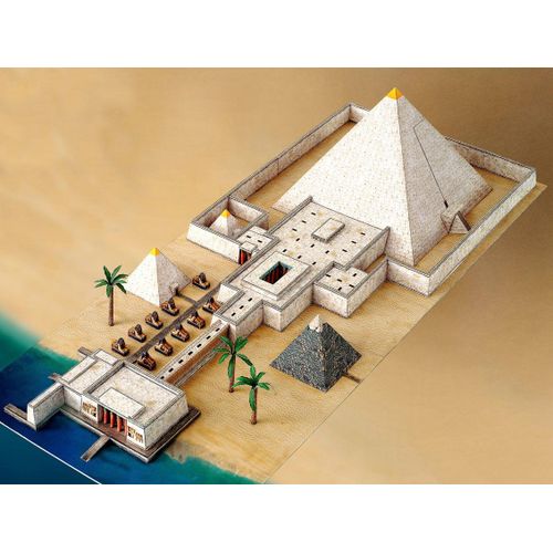 Puzzle 8 Pices Maquette En Carton : Pyramide Avec Temple De La Valle