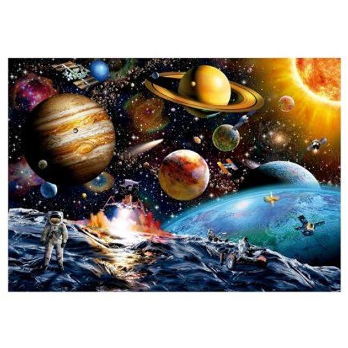 Puzzle Adulte Mission Spatiale 1000 Pieces + Colle Fix - Espace, Planetes, Systeme Solaire